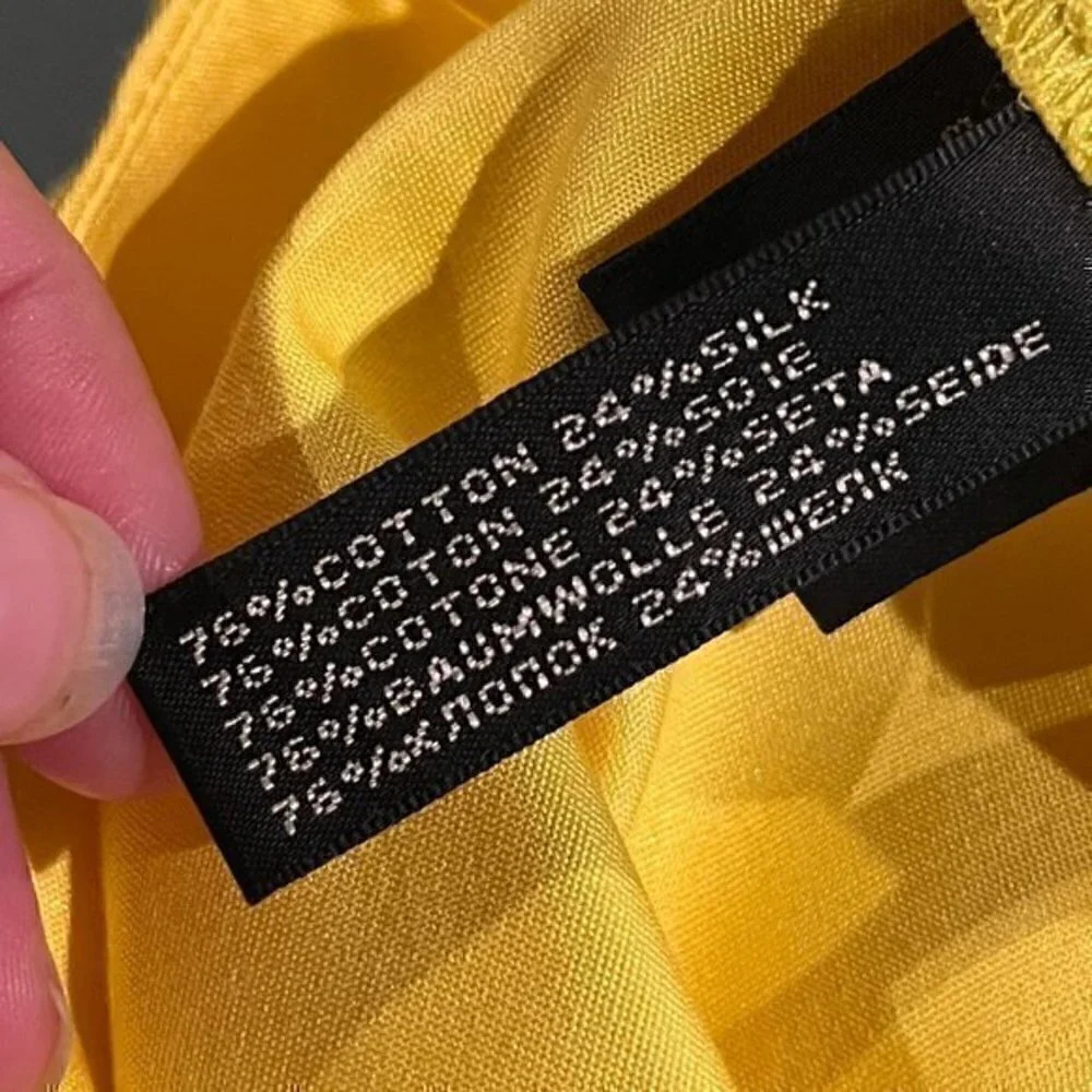 Ralph Lauren Black Label yellow silk blend dress pants - Picture 5 of 5